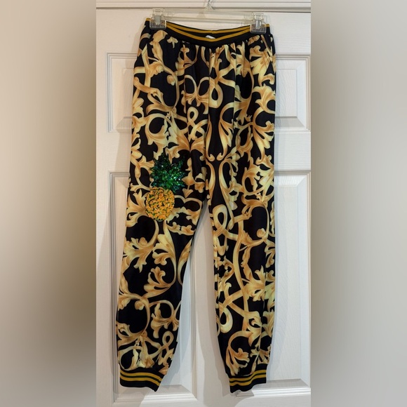 Mango USA 2 Pc Suit with pineapple embroidered sequins Size L - Picture 3 of 11